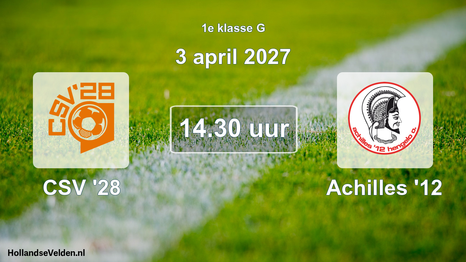 Scheduled Match: CSV '28 - Achilles '12 (3 April 2027)