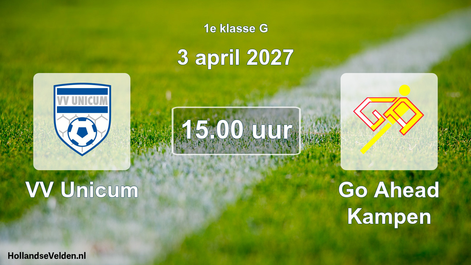 Scheduled Match: VV Unicum - Go Ahead Kampen (3 April 2027)