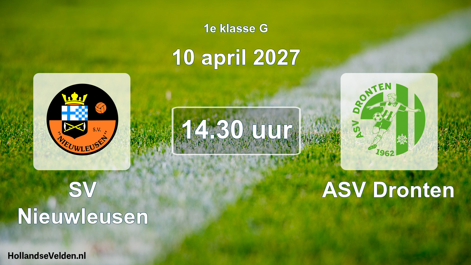 Geplande wedstrijd: SV Nieuwleusen - ASV Dronten (10 april 2027)