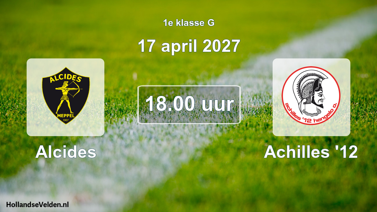 Geplande wedstrijd: Alcides - Achilles '12 (17 april 2027)