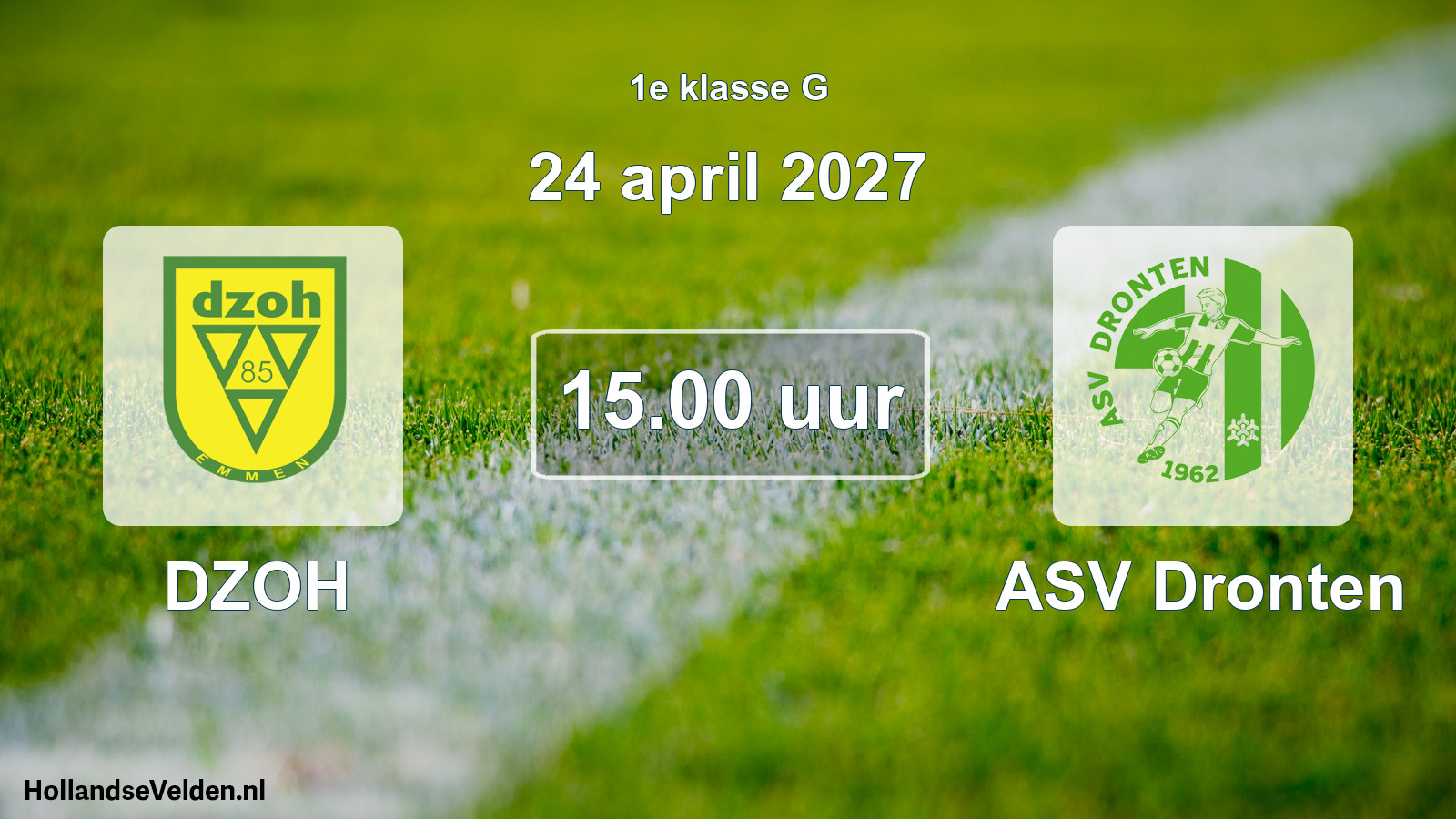 Scheduled Match: DZOH - ASV Dronten (24 April 2027)