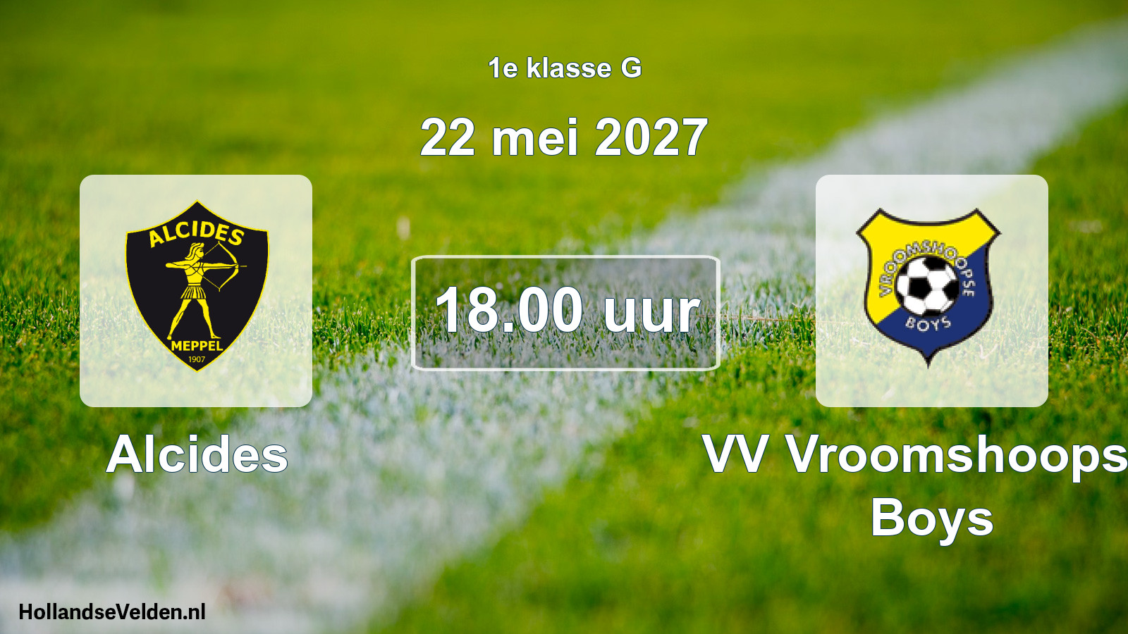 Scheduled Match: Alcides - VV Vroomshoopse Boys (22 May 2027)