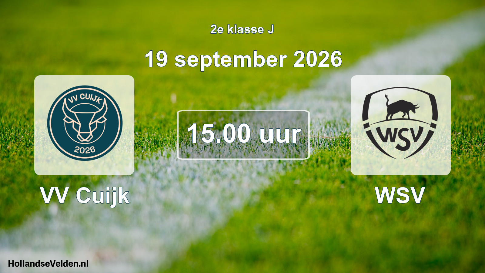 Scheduled Match: VV Cuijk - WSV (19 September 2026)