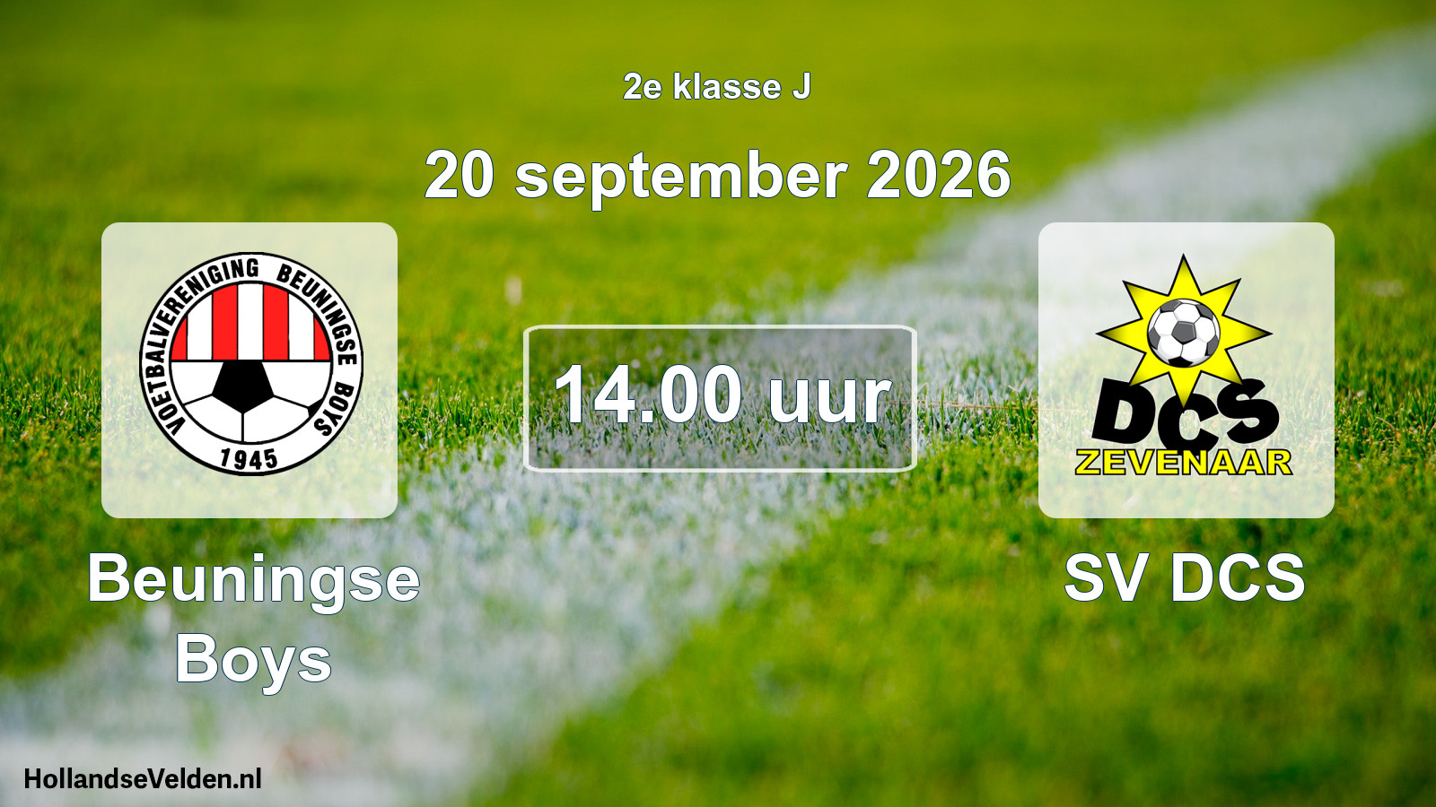 Scheduled Match: Beuningse Boys - SV DCS (20 September 2026)