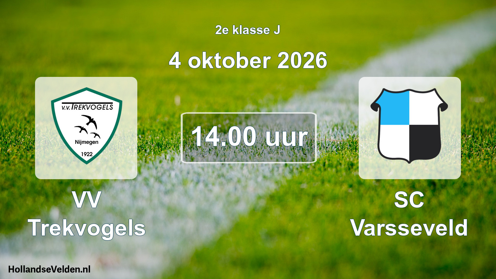 Geplande wedstrijd: VV Trekvogels - SC Varsseveld (4 oktober 2026)