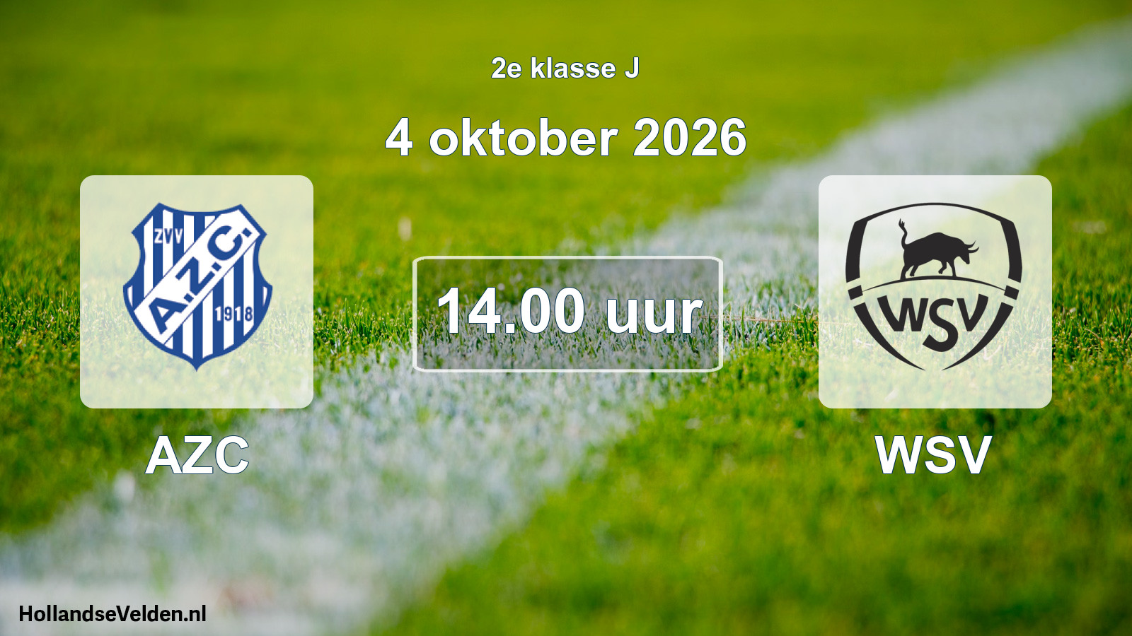 Geplande wedstrijd: AZC - WSV (4 oktober 2026)