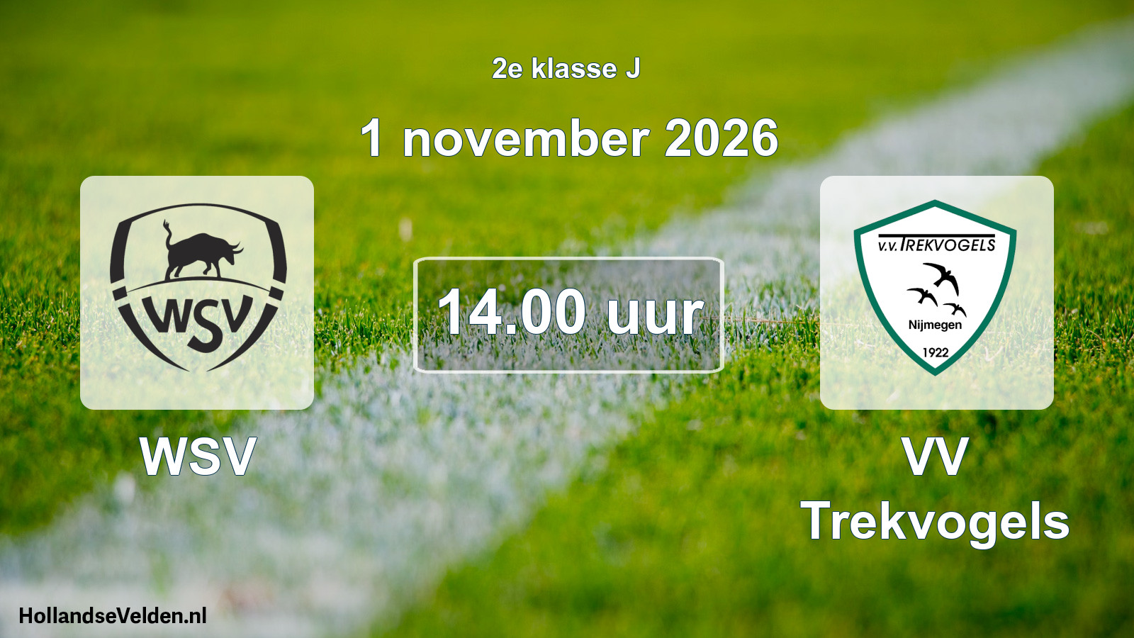 Geplande wedstrijd: WSV - VV Trekvogels (1 november 2026)