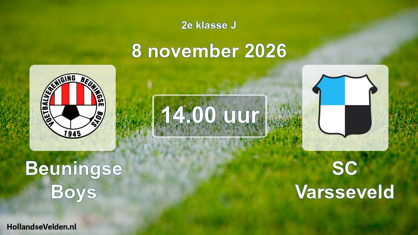 Geplande wedstrijd: Beuningse Boys - SC Varsseveld (8 november 2026)