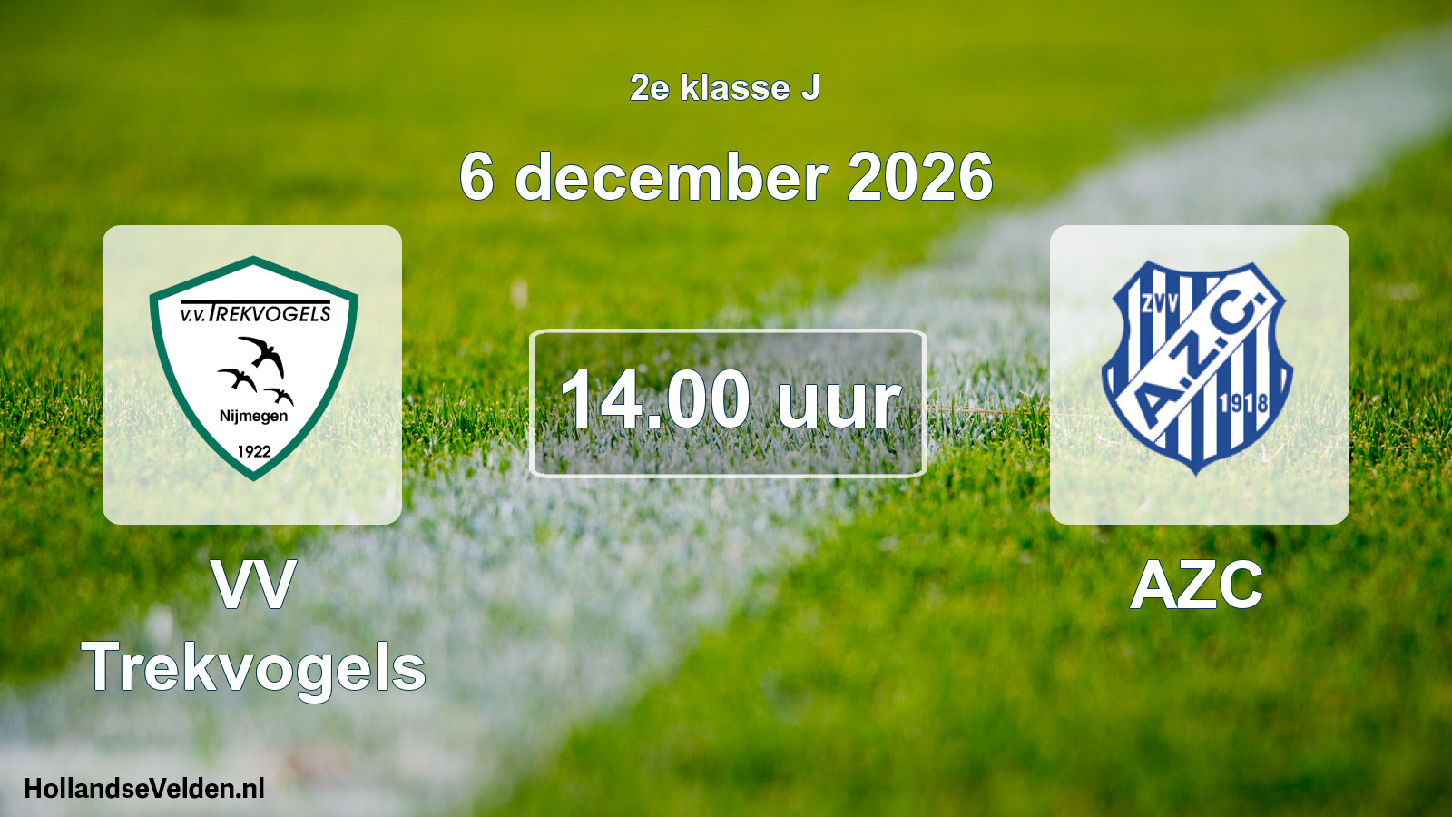 Geplande wedstrijd: VV Trekvogels - AZC (6 december 2026)