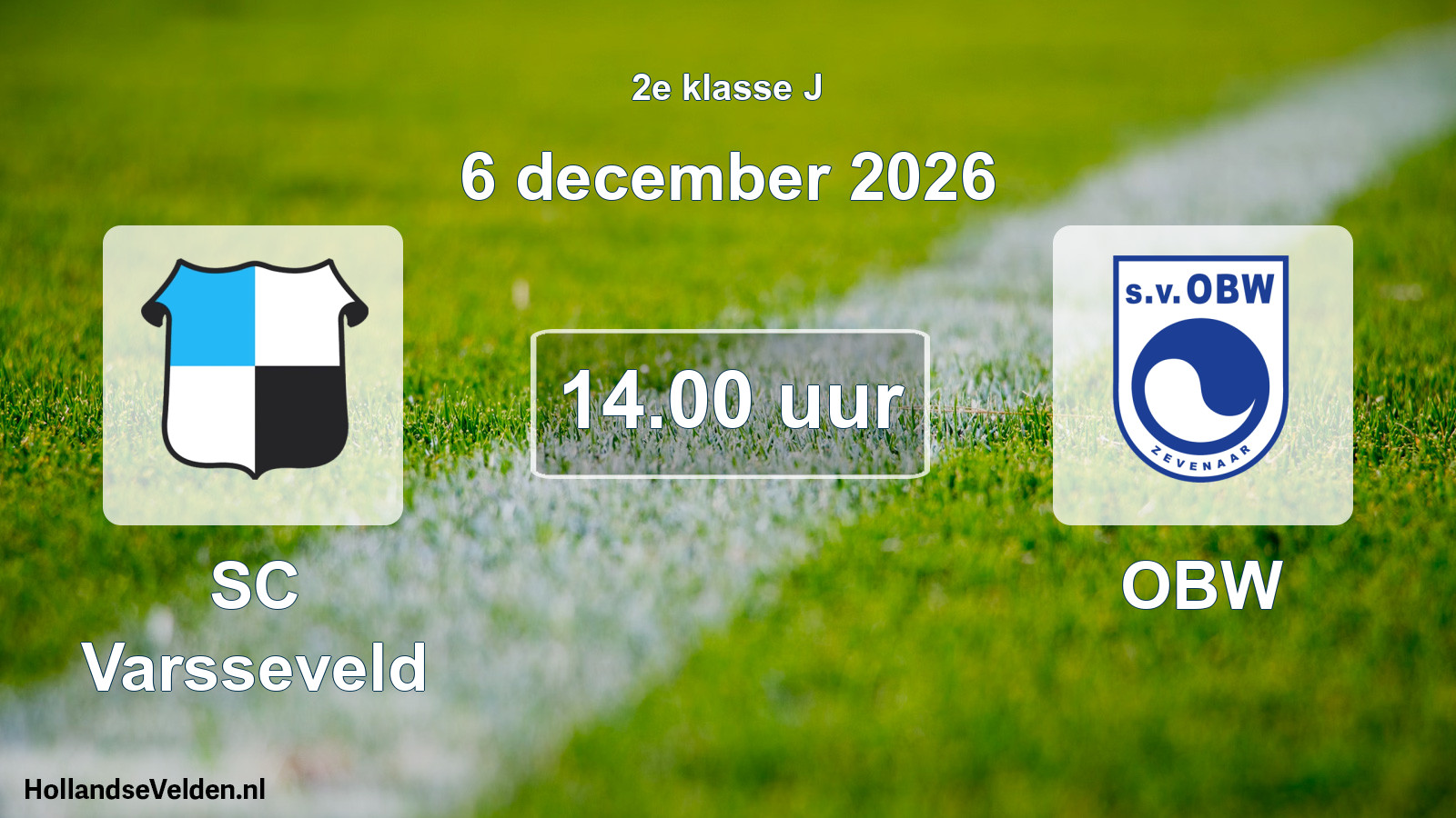 Geplande wedstrijd: SC Varsseveld - OBW (6 december 2026)