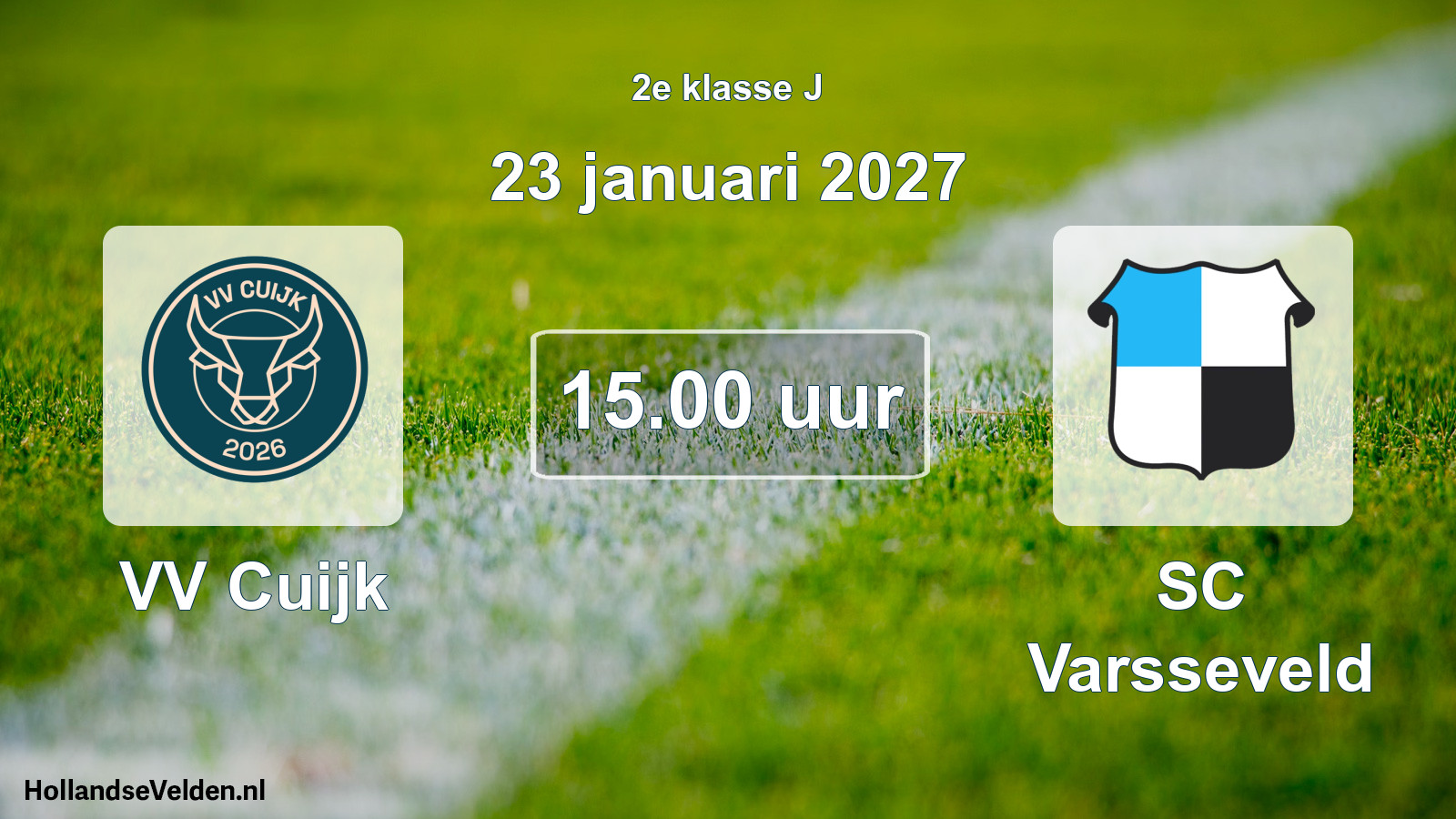 Geplande wedstrijd: VV Cuijk - SC Varsseveld (23 januari 2027)