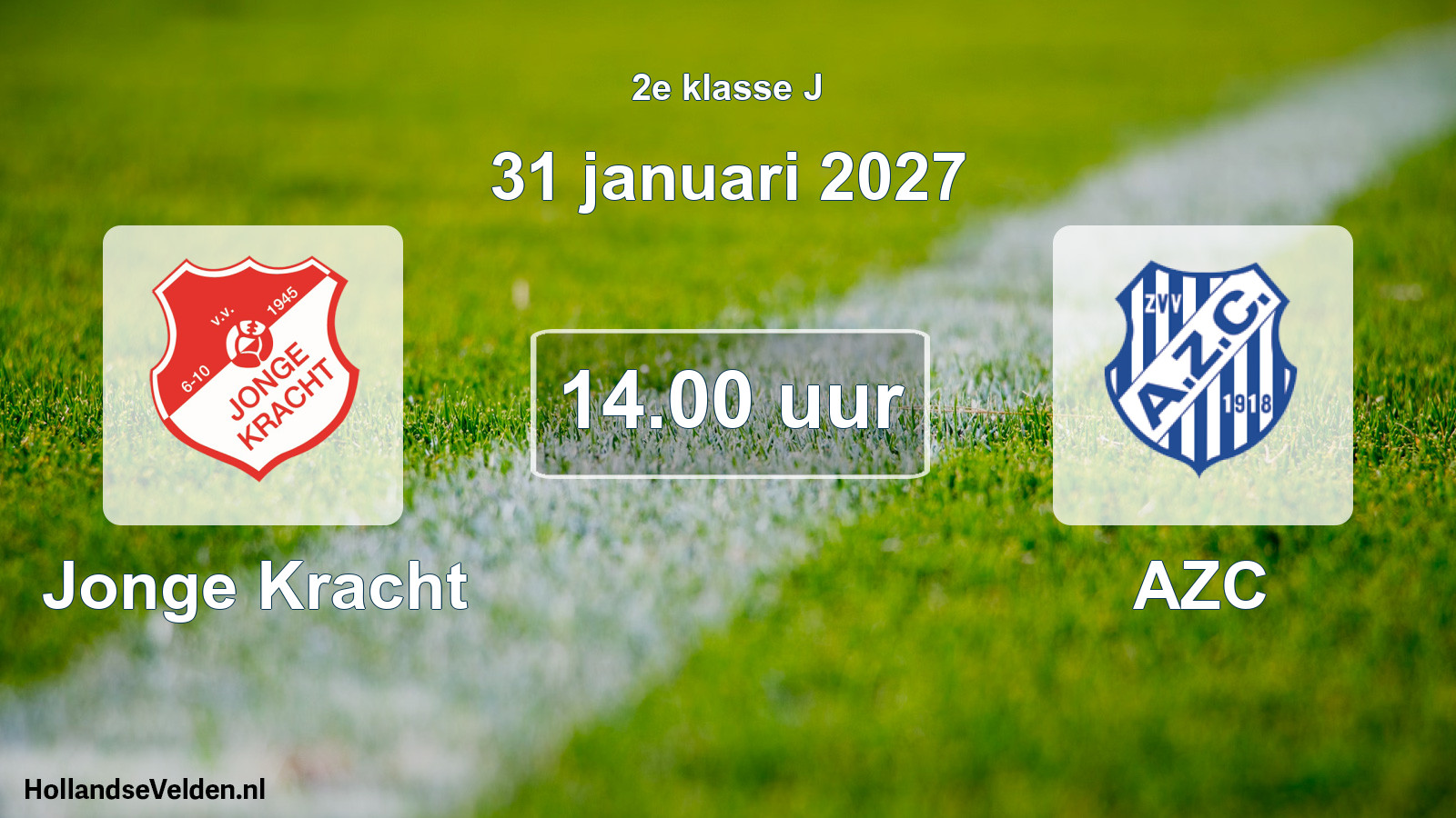 Geplande wedstrijd: Jonge Kracht - AZC (31 januari 2027)