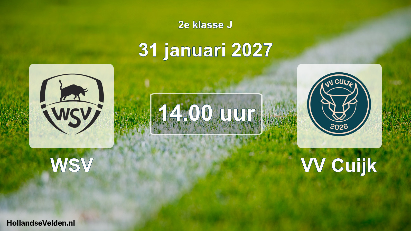 Scheduled Match: WSV - VV Cuijk (31 January 2027)