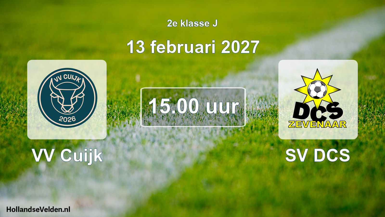 Geplande wedstrijd: VV Cuijk - SV DCS (13 februari 2027)