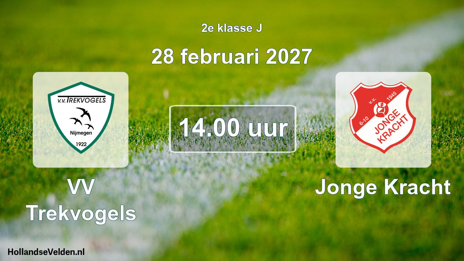 Geplande wedstrijd: VV Trekvogels - Jonge Kracht (28 februari 2027)