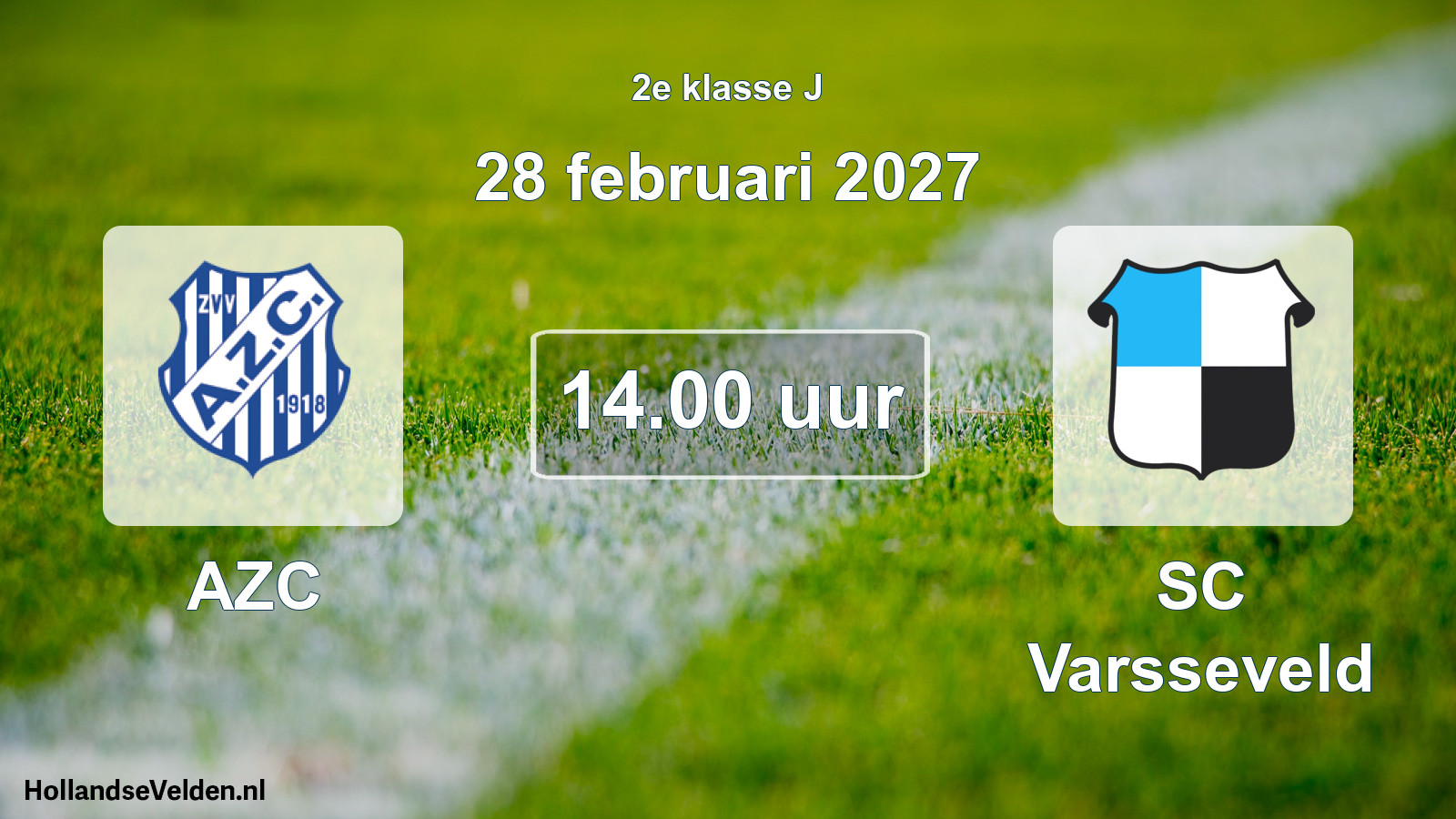 Geplande wedstrijd: AZC - SC Varsseveld (28 februari 2027)