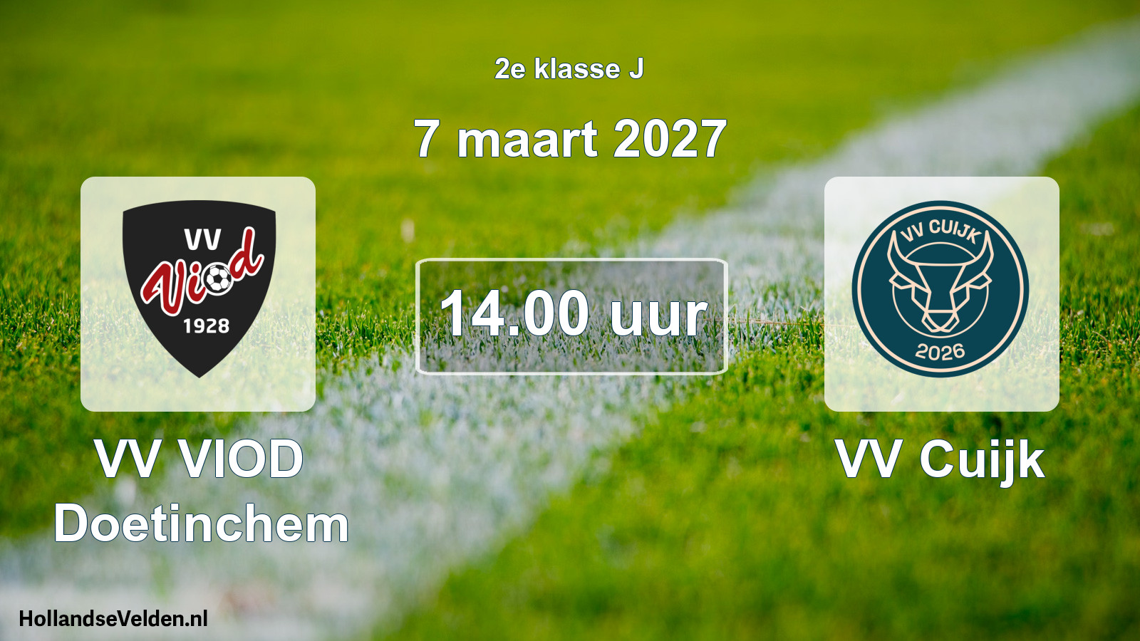 Geplande wedstrijd: VV VIOD Doetinchem - VV Cuijk (7 maart 2027)