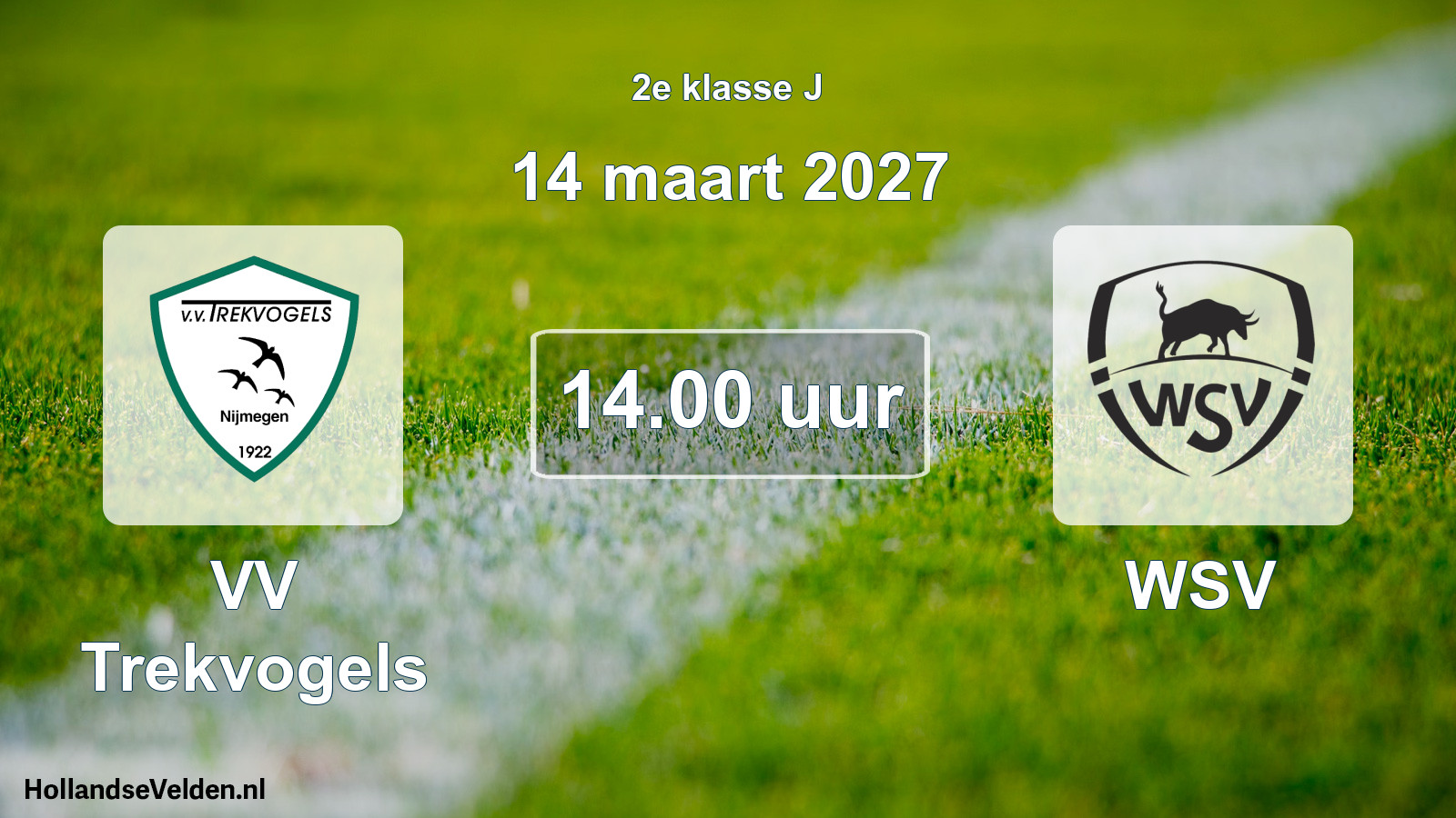 Geplande wedstrijd: VV Trekvogels - WSV (14 maart 2027)