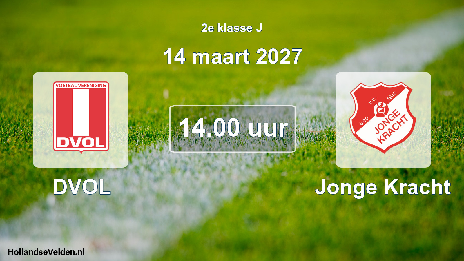 Geplande wedstrijd: DVOL - Jonge Kracht (14 maart 2027)