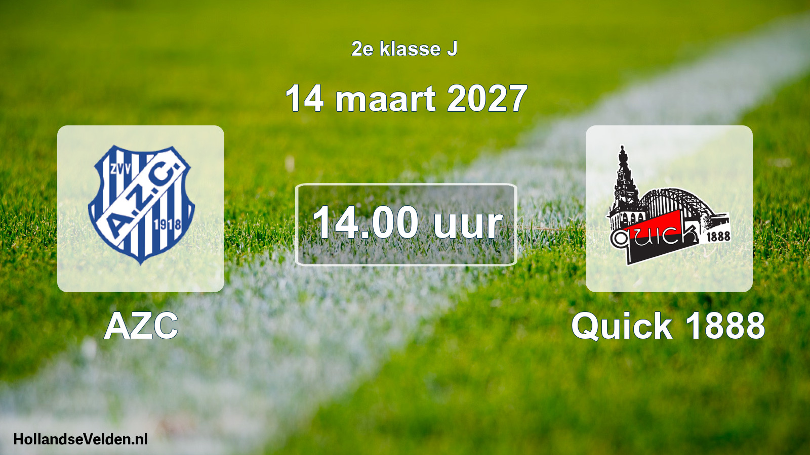 Geplande wedstrijd: AZC - Quick 1888 (14 maart 2027)