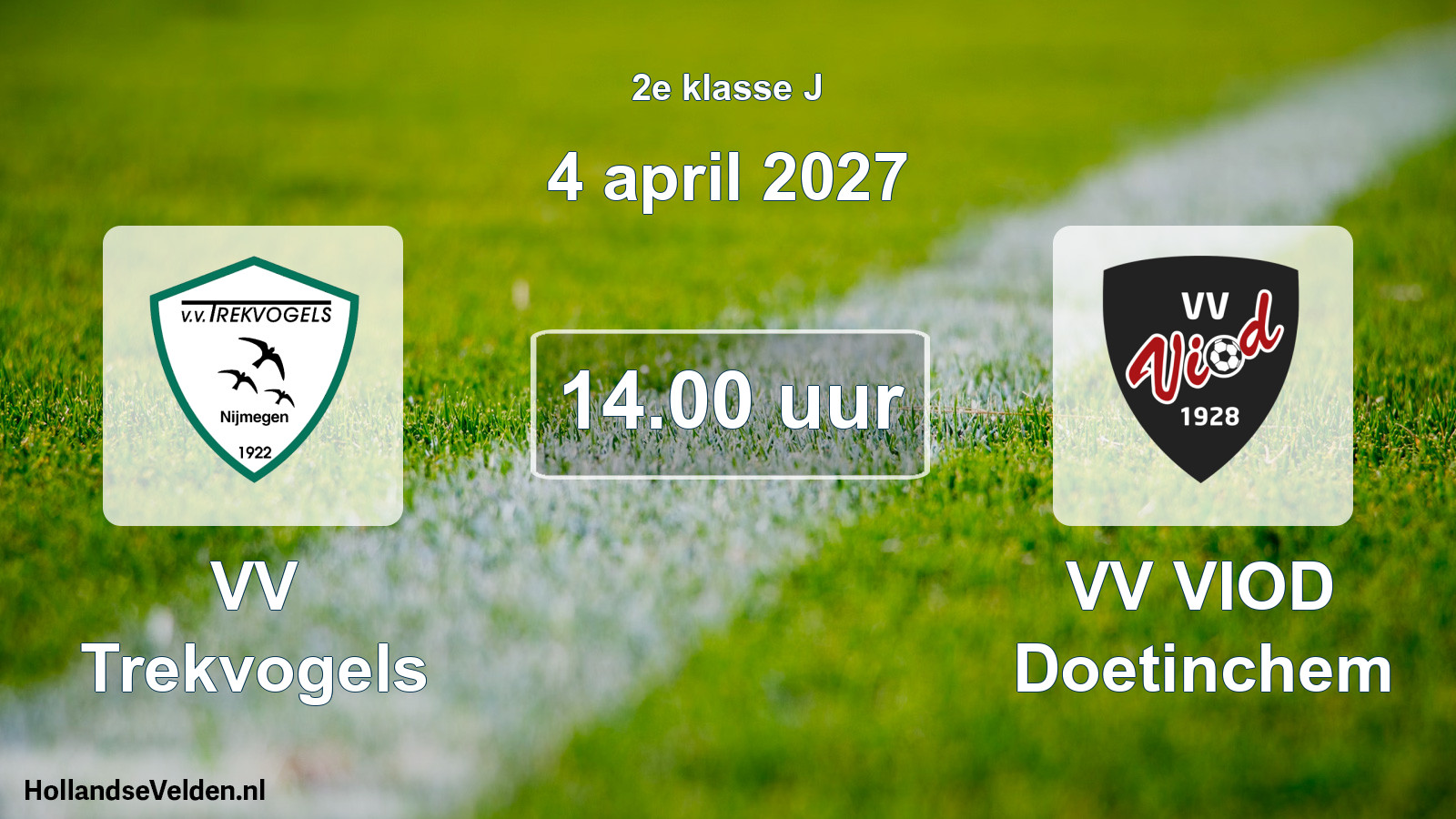 Geplande wedstrijd: VV Trekvogels - VV VIOD Doetinchem (4 april 2027)
