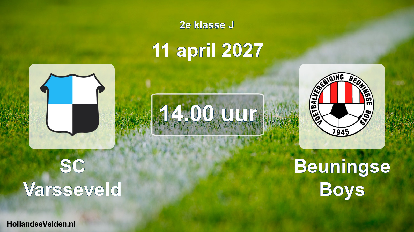Geplande wedstrijd: SC Varsseveld - Beuningse Boys (11 april 2027)