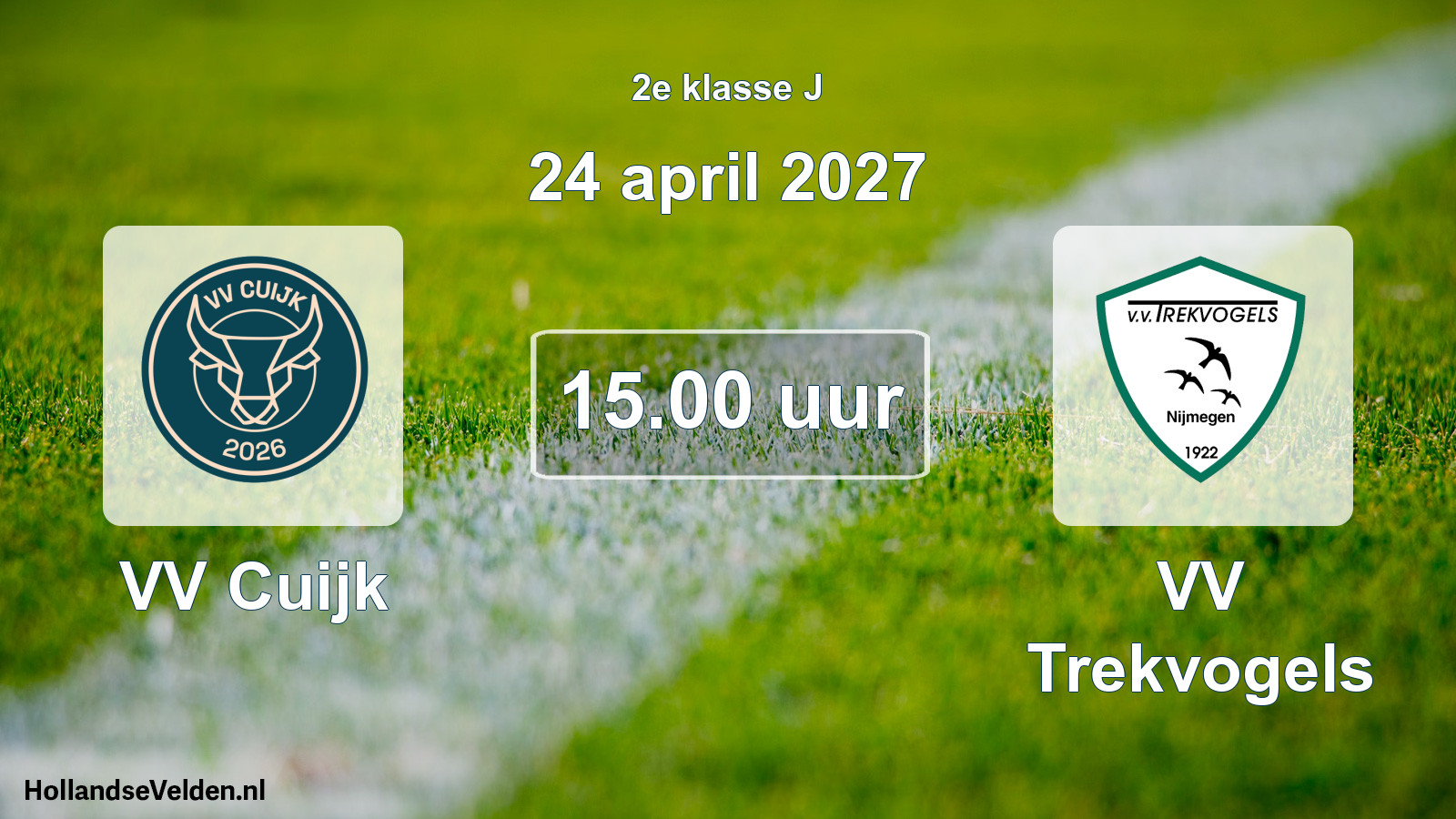 Geplande wedstrijd: VV Cuijk - VV Trekvogels (24 april 2027)