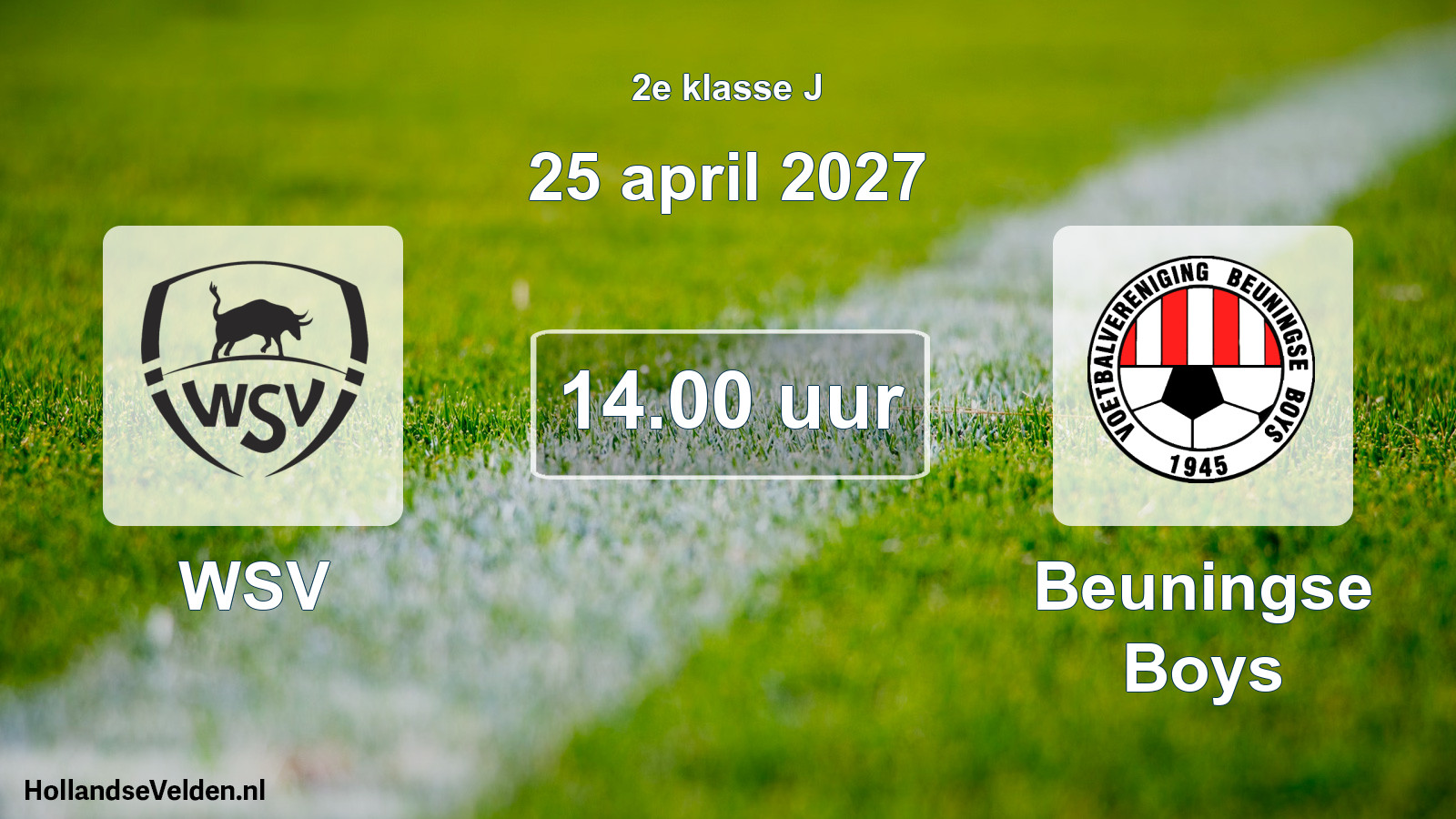 Scheduled Match: WSV - Beuningse Boys (25 April 2027)