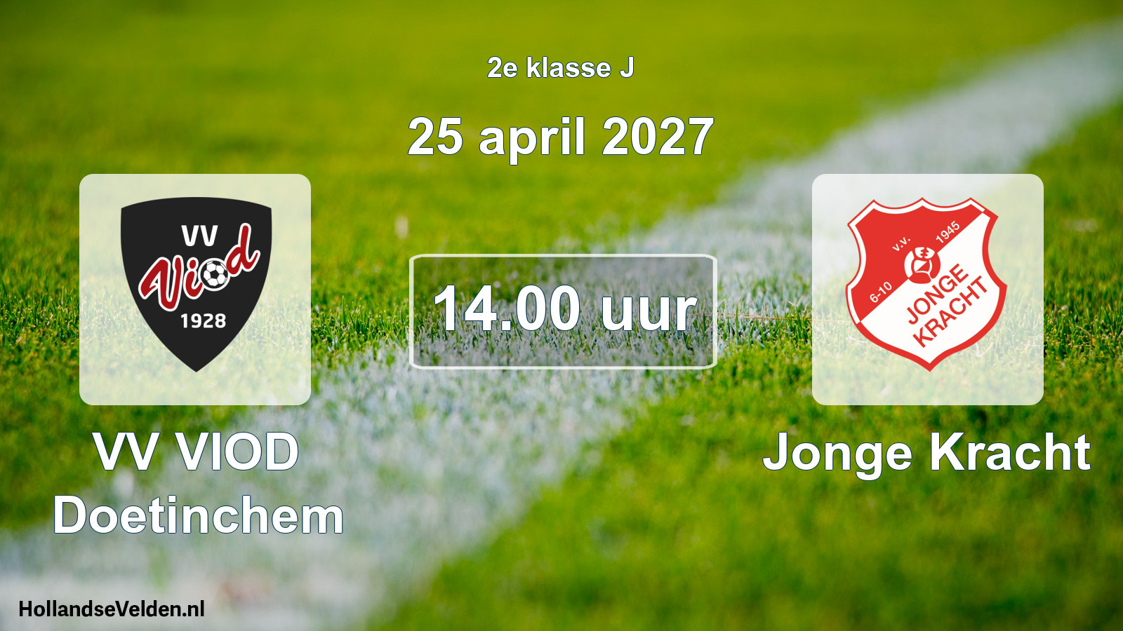 Geplande wedstrijd: VV VIOD Doetinchem - Jonge Kracht (25 april 2027)