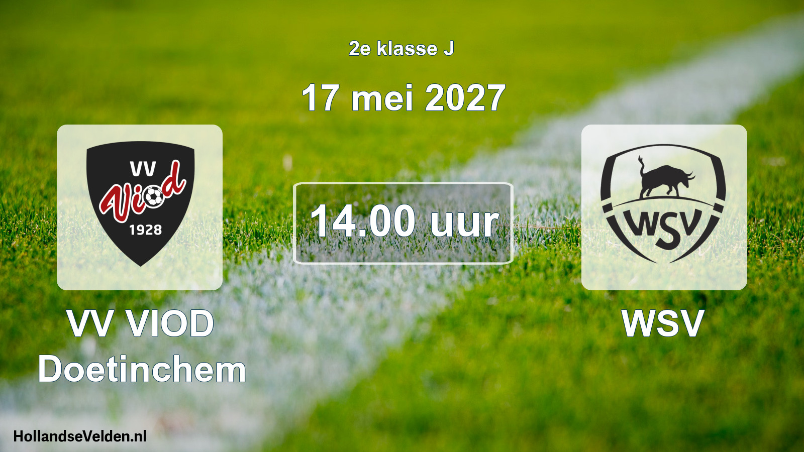 Geplande wedstrijd: VV VIOD Doetinchem - WSV (17 mei 2027)
