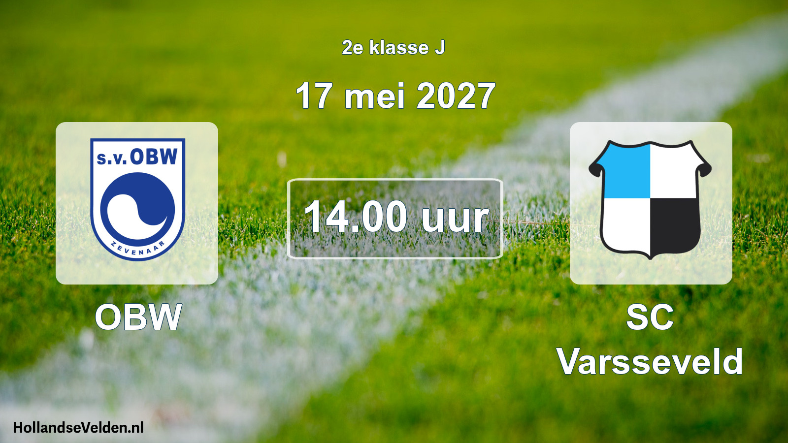 Geplande wedstrijd: OBW - SC Varsseveld (17 mei 2027)