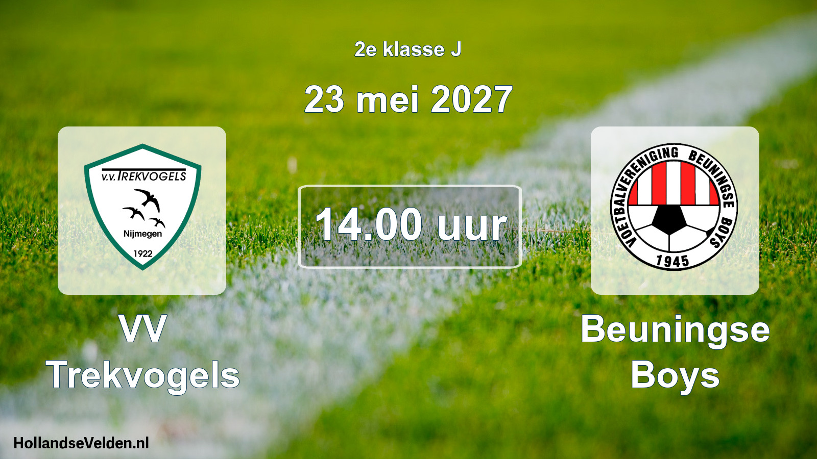 Geplande wedstrijd: VV Trekvogels - Beuningse Boys (23 mei 2027)