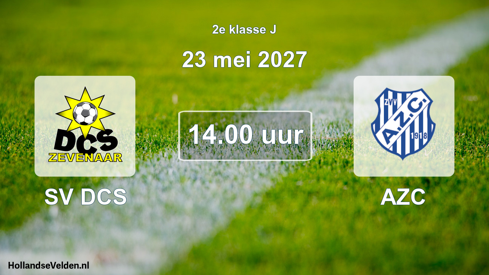 Geplande wedstrijd: SV DCS - AZC (23 mei 2027)