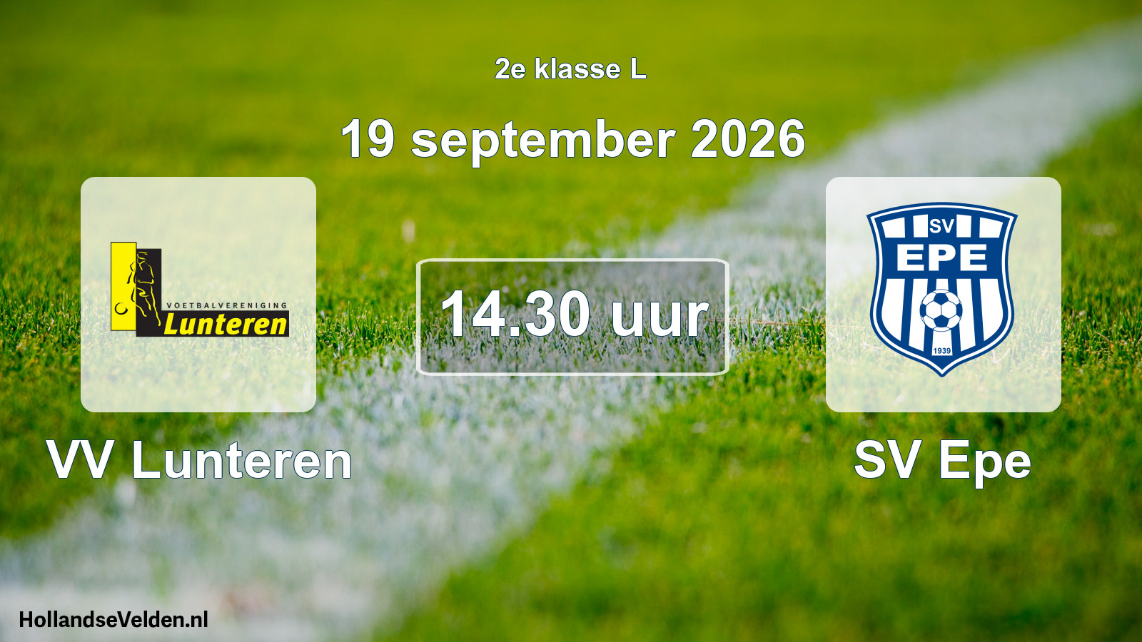 Geplande wedstrijd: VV Lunteren - SV Epe (19 september 2026)