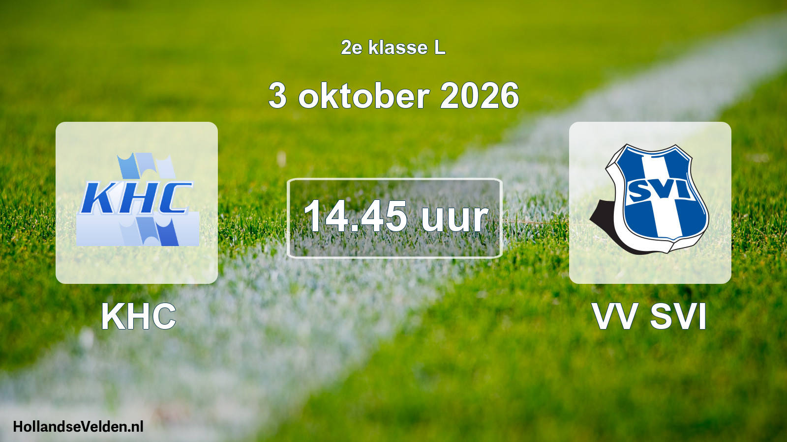 Geplande wedstrijd: KHC - VV SVI (3 oktober 2026)