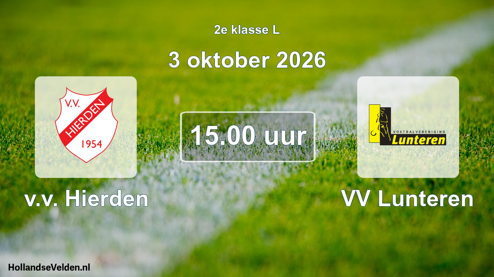 Geplande wedstrijd: v.v. Hierden - VV Lunteren (3 oktober 2026)