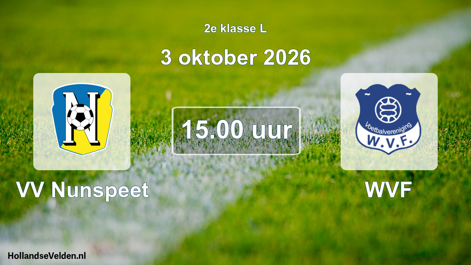 Geplande wedstrijd: VV Nunspeet - WVF (3 oktober 2026)
