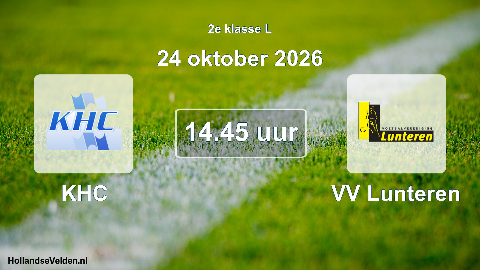 Geplande wedstrijd: KHC - VV Lunteren (24 oktober 2026)