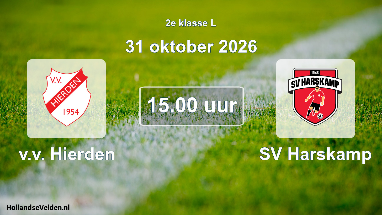Geplande wedstrijd: v.v. Hierden - SV Harskamp (31 oktober 2026)