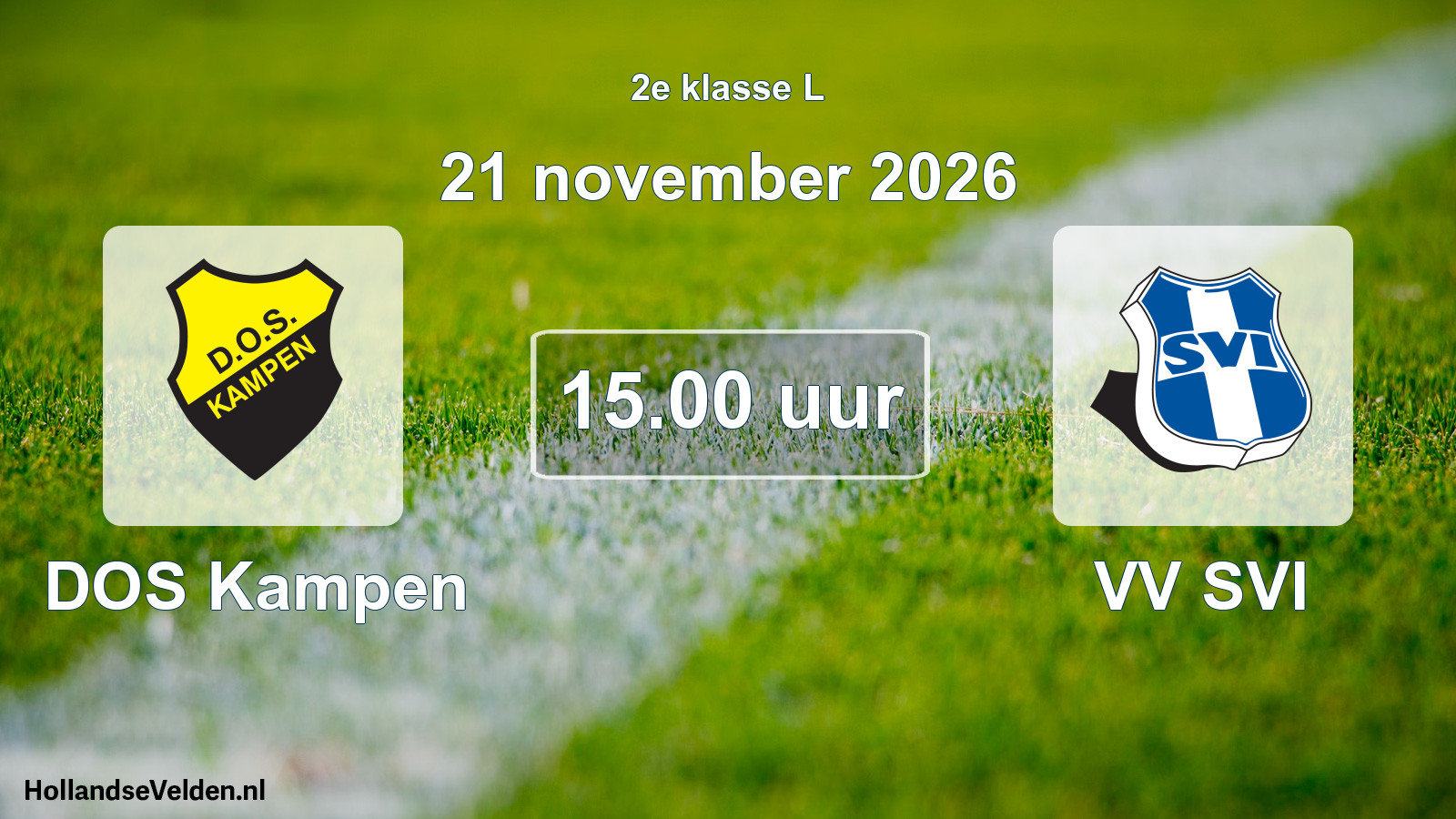 Geplande wedstrijd: DOS Kampen - VV SVI (21 november 2026)