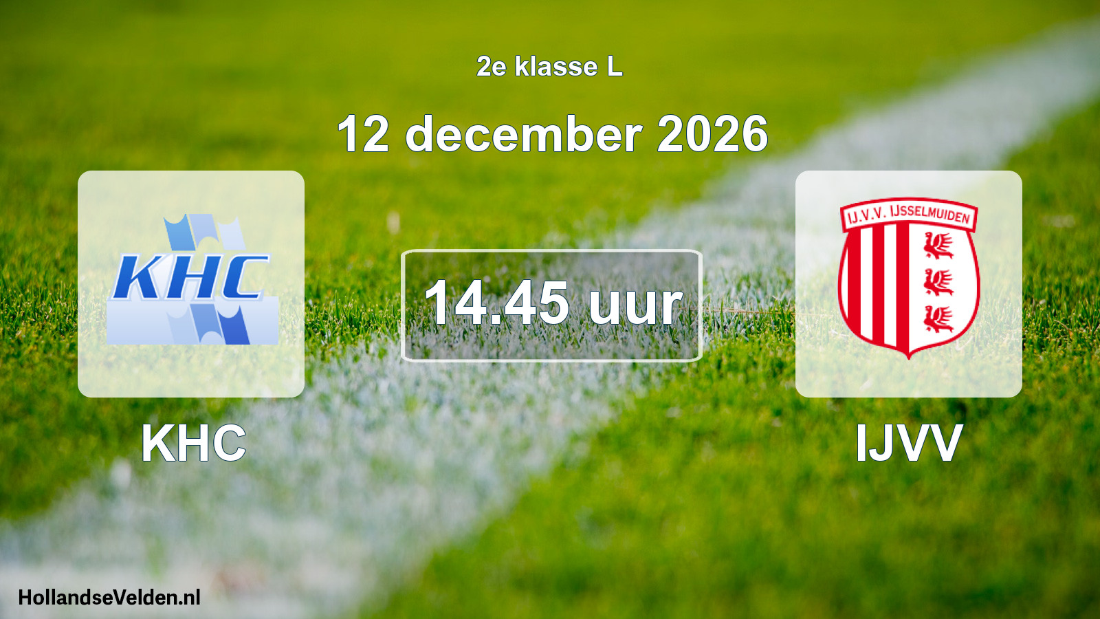 Geplande wedstrijd: KHC - IJVV (12 december 2026)