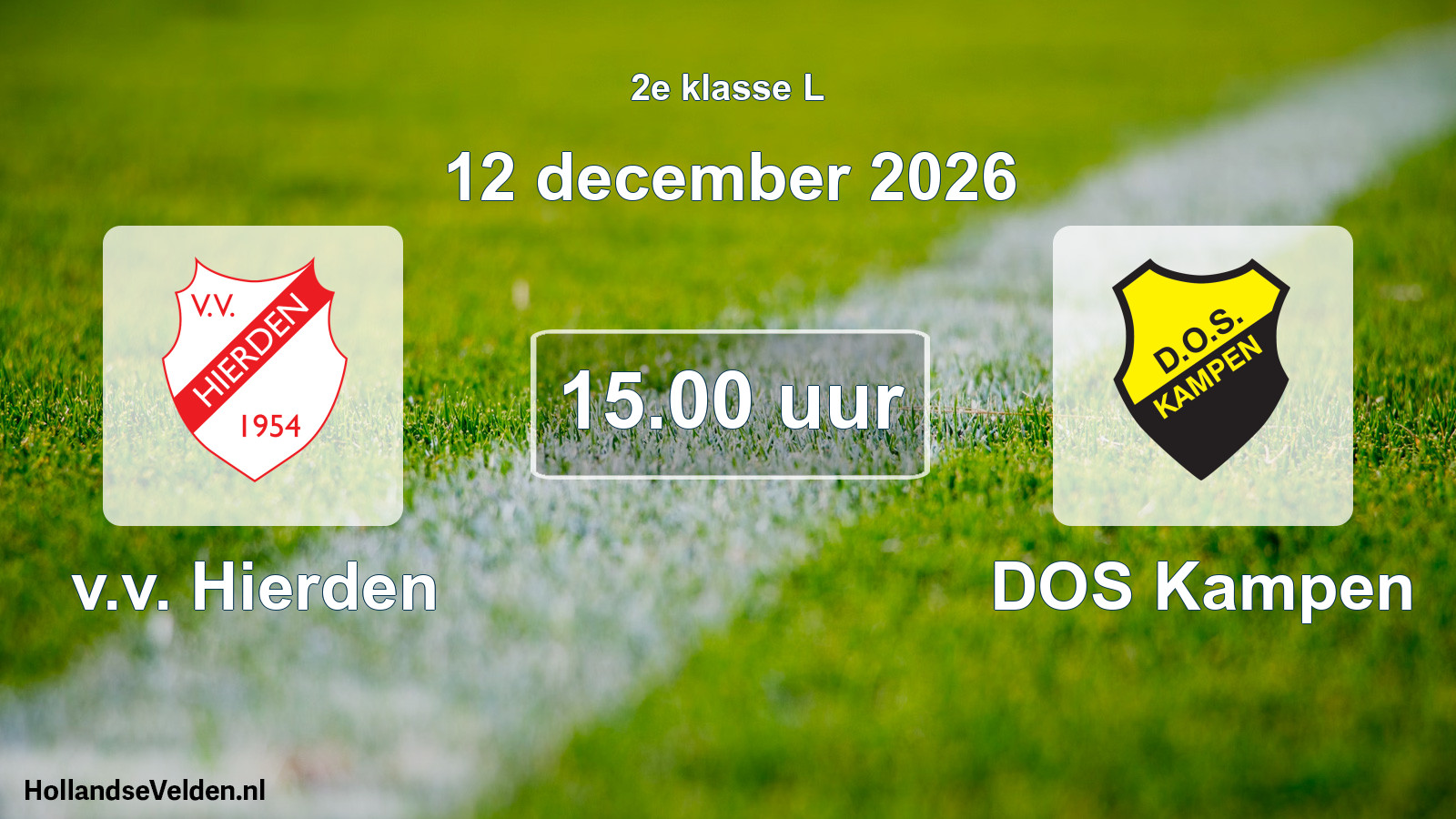 Geplande wedstrijd: v.v. Hierden - DOS Kampen (12 december 2026)