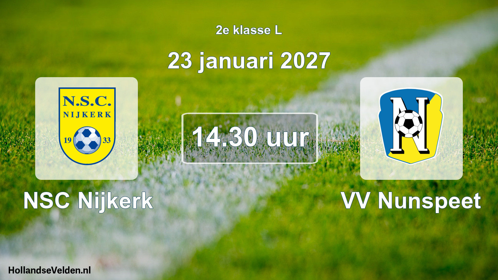 Geplande wedstrijd: NSC Nijkerk - VV Nunspeet (23 januari 2027)