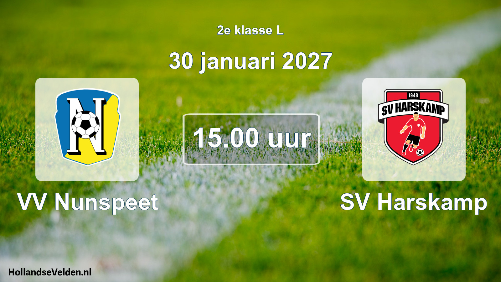Geplande wedstrijd: VV Nunspeet - SV Harskamp (30 januari 2027)