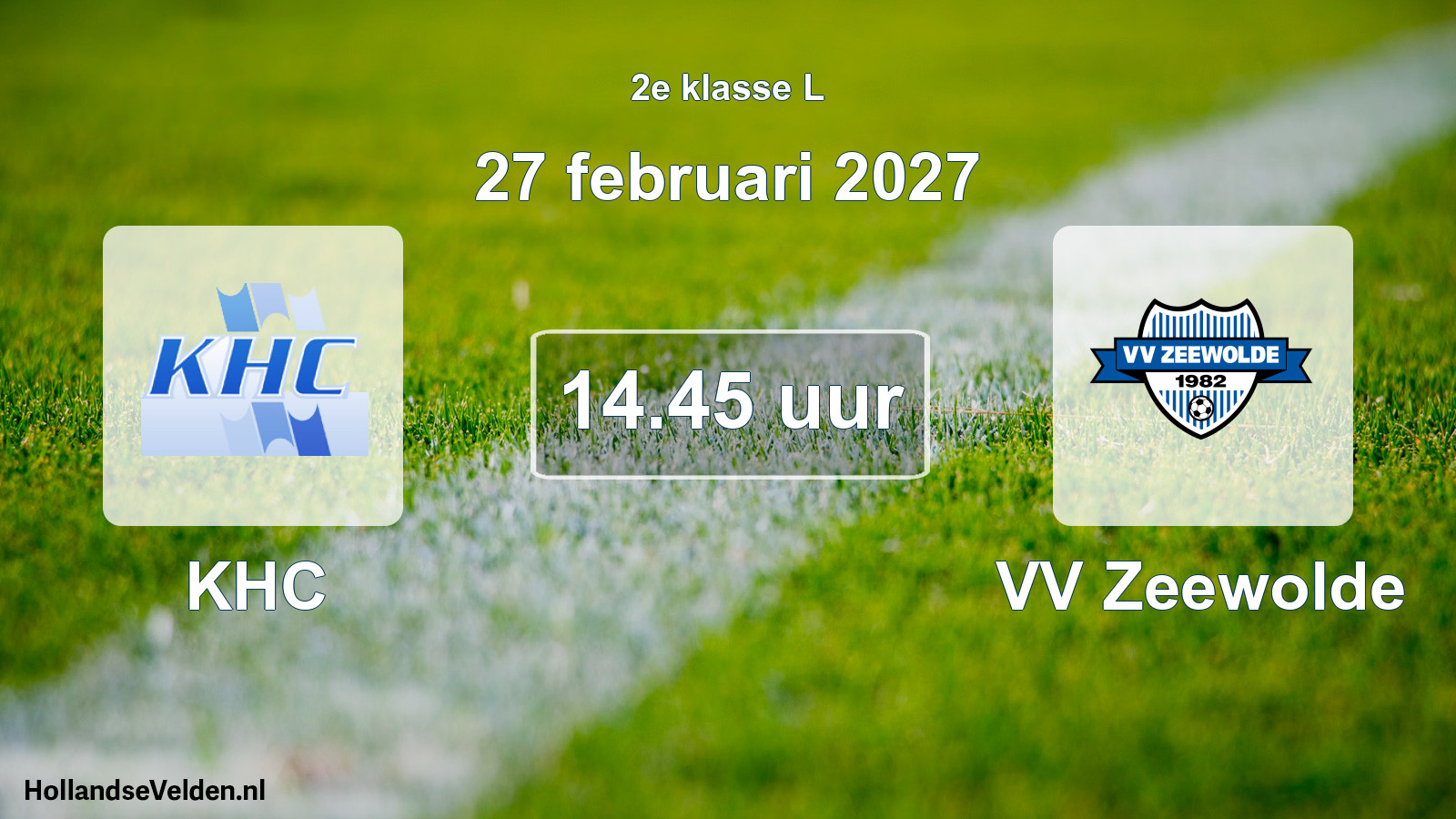 Geplande wedstrijd: KHC - VV Zeewolde (27 februari 2027)