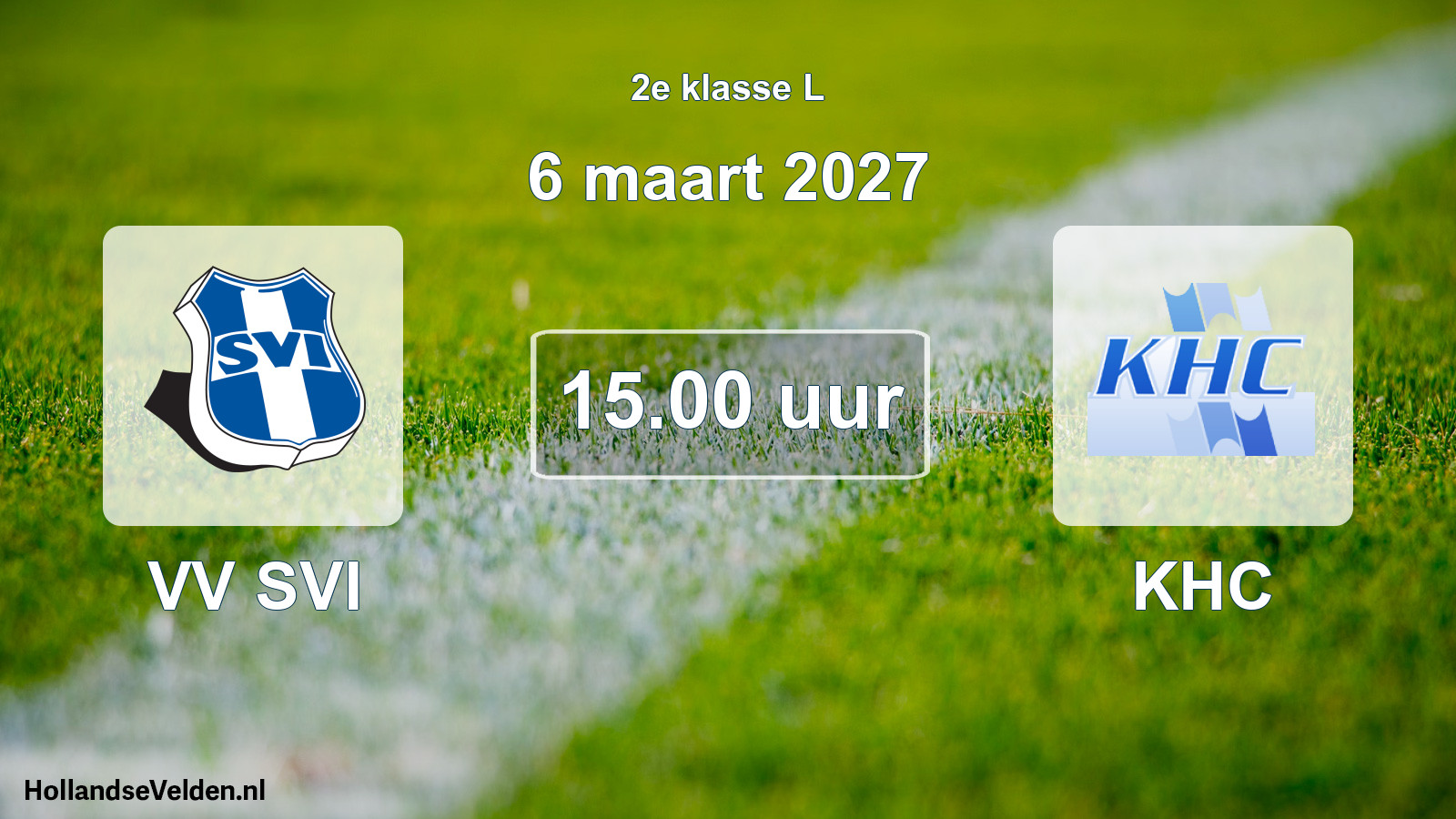 Geplande wedstrijd: VV SVI - KHC (6 maart 2027)