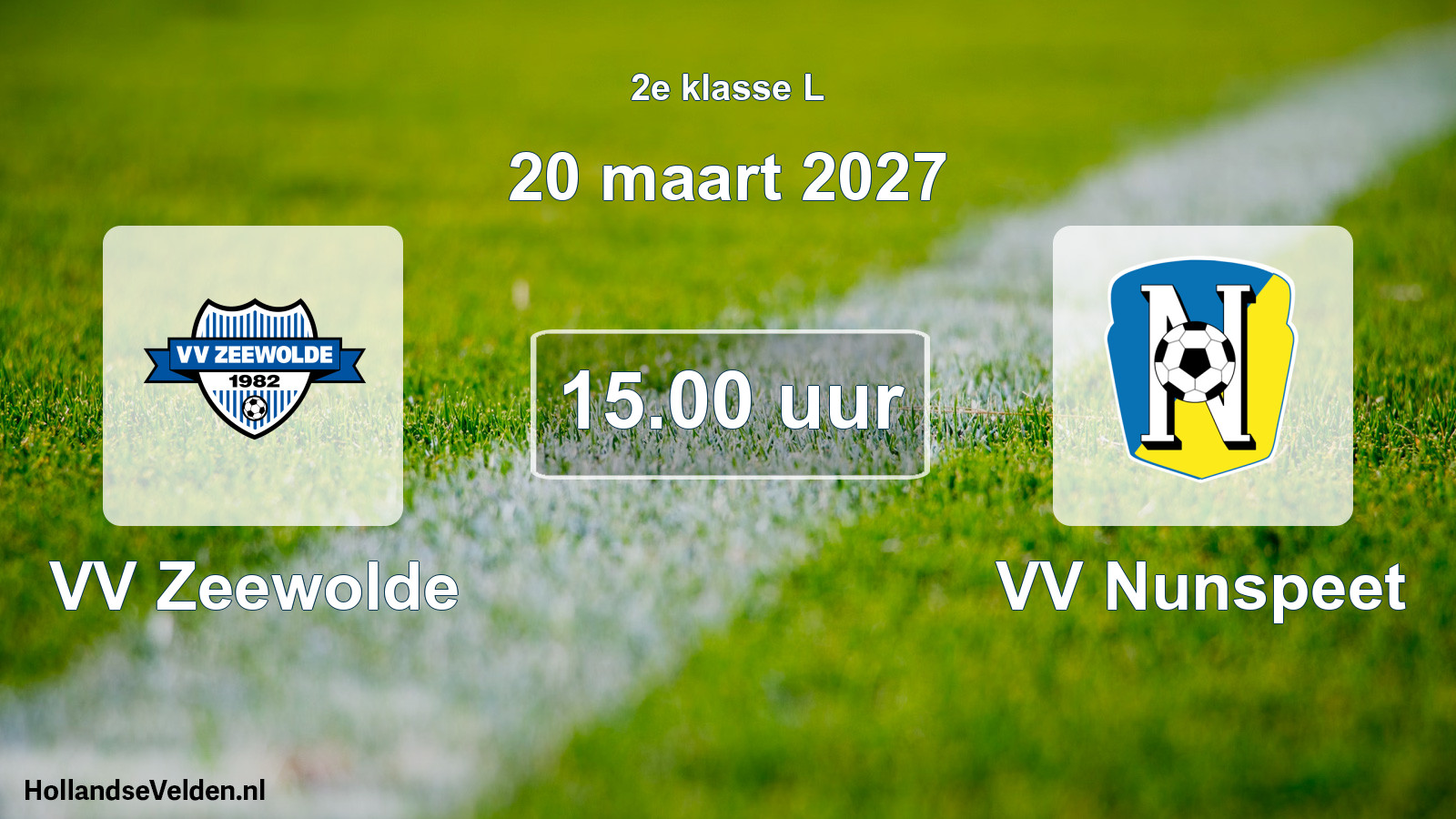 Geplande wedstrijd: VV Zeewolde - VV Nunspeet (20 maart 2027)