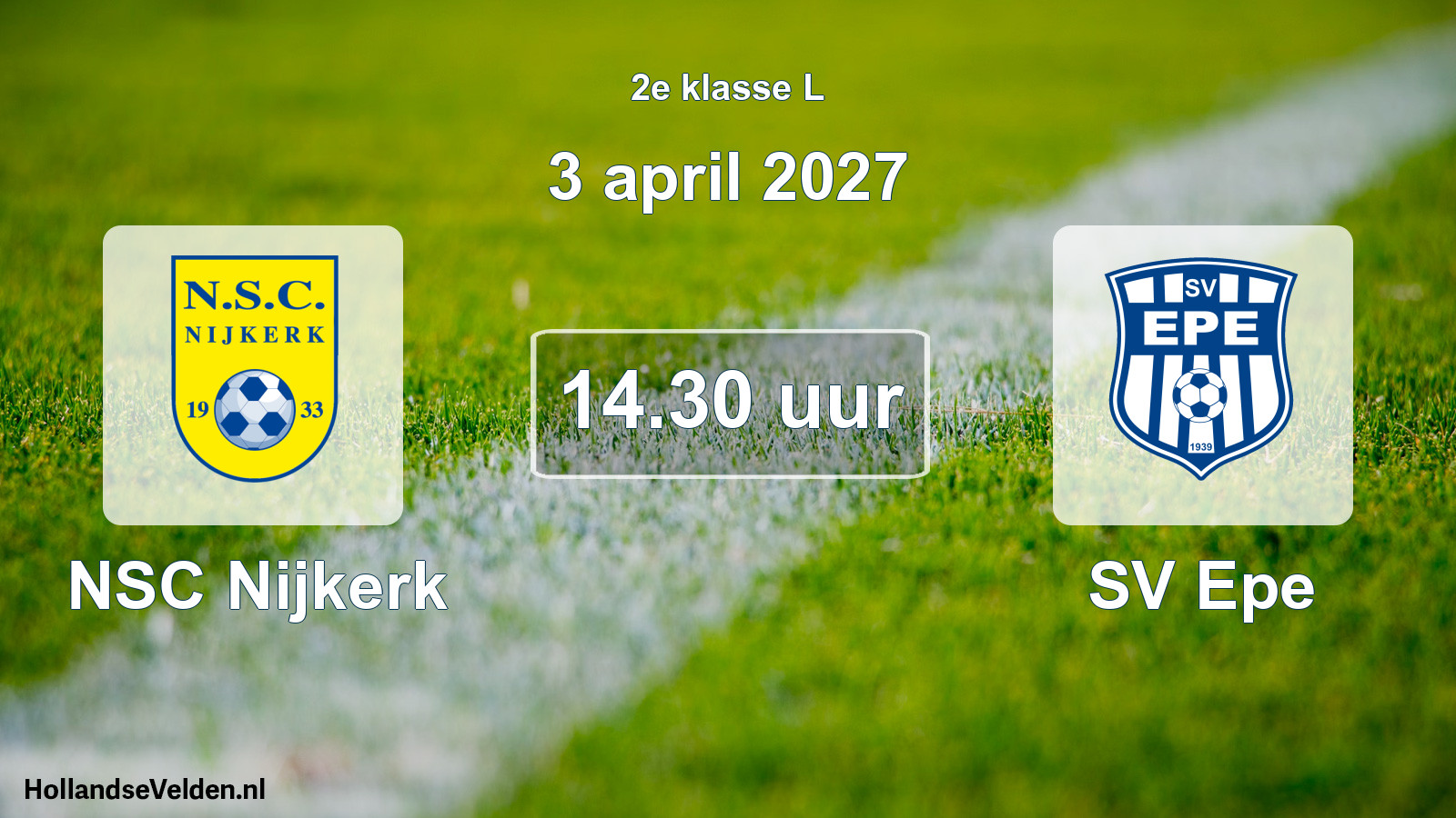 Geplande wedstrijd: NSC Nijkerk - SV Epe (3 april 2027)
