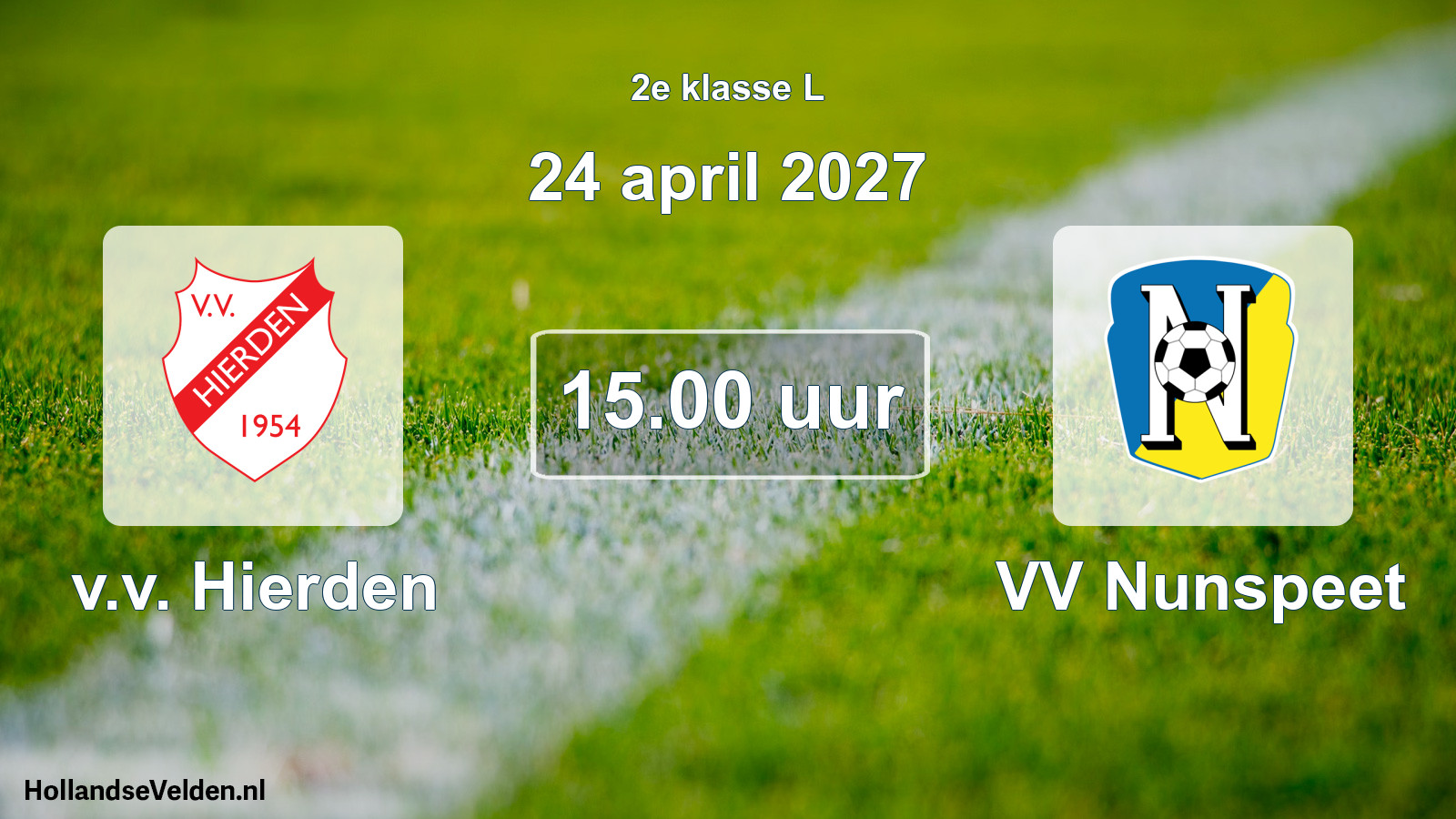 Geplande wedstrijd: v.v. Hierden - VV Nunspeet (24 april 2027)