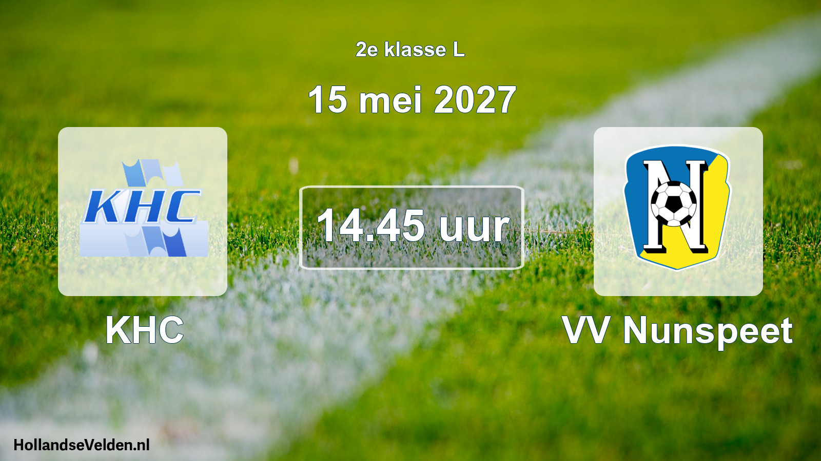 Geplande wedstrijd: KHC - VV Nunspeet (15 mei 2027)